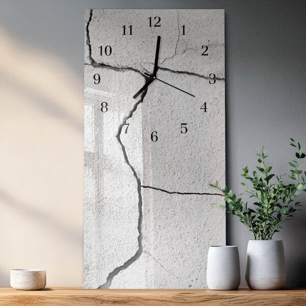 Skleněné hodiny vertikální Prasknutí zsppc-30x60-00174653
