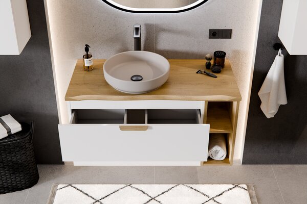 Comad Aster White skříňka 80x45.6x50 cm pod umyvadlo závěsná bílá ASTER WHITE 82-80-46-2S