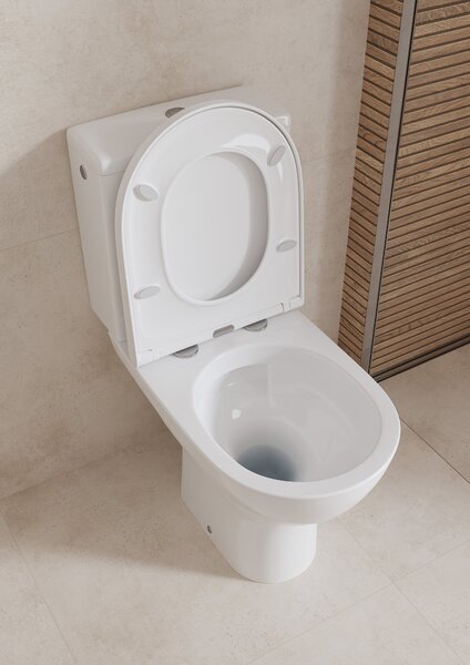 Cersanit Colour kompaktní wc s deskou s pomalým sklápěním s vírovým splachováním bílá K103-051