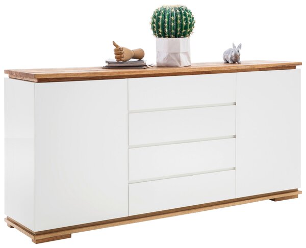 ŠIROKÁ KOMODA, sukový dub, dub, bílá, barvy dubu, 172/81/40 cm - Široké komody