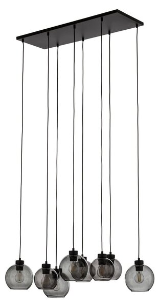 Závěsná svítidlo TK Lighting, Cubus, stmívatelné, Šedá, Obývací pokoj, Sklo, Moderní