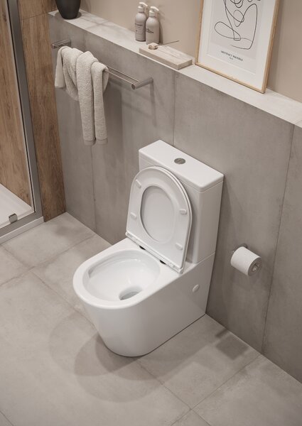 Cersanit Bonica kompaktní wc s deskou s pomalým sklápěním s vírovým splachováním bílá K3028-001