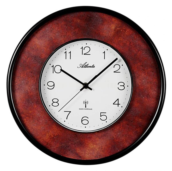 Designové nástěnné hodiny AT4540-18 Atlanta řízené signálem DCF 34cm