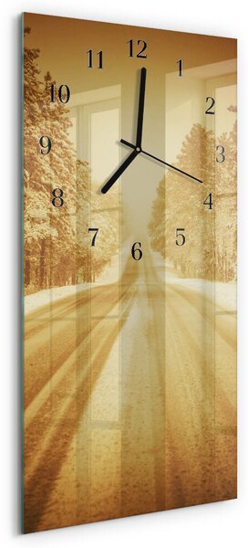 Skleněné hodiny vertikální Pryč zsppc-30x60-00173401