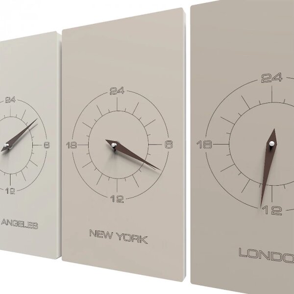 Designové hodiny 12-001-14 CalleaDesign Cosmo 186cm - světové časy