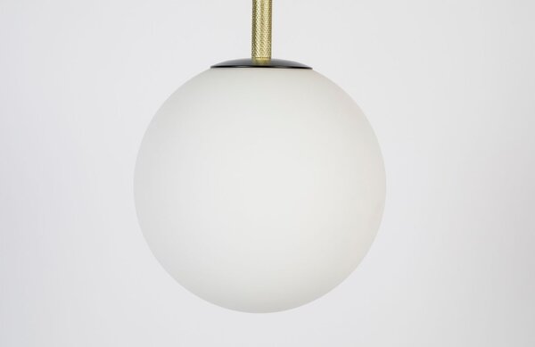 Opálově bílé skleněné závěsné světlo ZUIVER ORION 25 cm