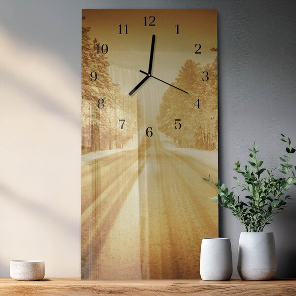 Skleněné hodiny vertikální Pryč zsppc-30x60-00173401