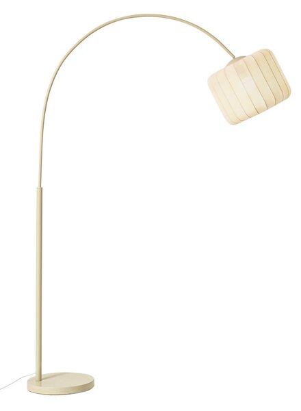 Stojací Lampa Lindby, Helin, Béžová, Obývací pokoj, Tkanina / Textil, Moderní