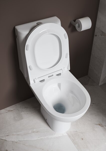 Cersanit Colour kompaktní wc s deskou s pomalým sklápěním s vírovým splachováním bílá K103-050