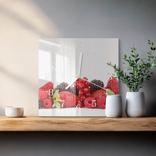 Skleněné hodiny Ovoce zskb-30x30-00079228