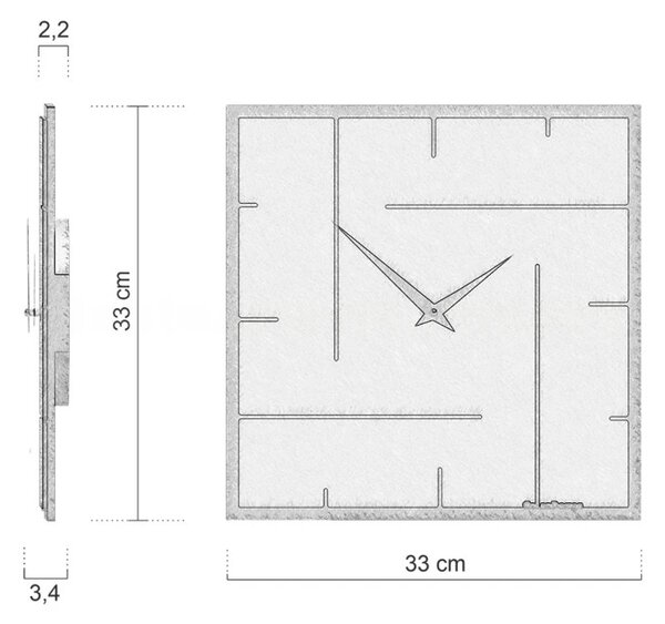 Designové hodiny 10-033-76 CalleaDesign 33 × 33 cm