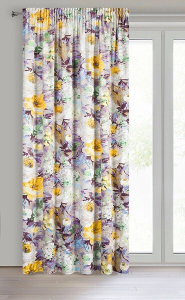 ZATEMŇOVACÍ ZÁVĚS NA PÁSCE AMELIE 140X270 CM VZOROVANÁ