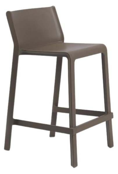 Nardi Hnědá plastová barová židle Trill 65 cm