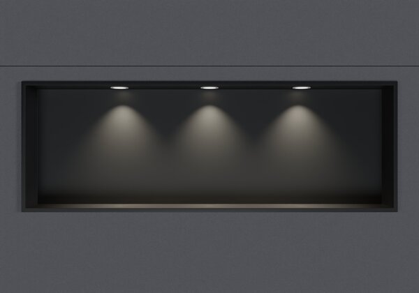 Nerezová nástěnná nika NT309010X s LED reflektorem - 30 x 90 x 10 cm (v x š x h) - možnost volby barvy
