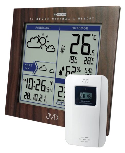 Meteorologická stanice JVD RB9233.2 řízená signálem DCF 11cm