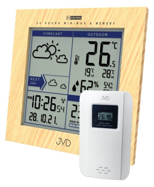 Meteorologická stanice JVD RB9233.1 řízená signálem DCF 11cm