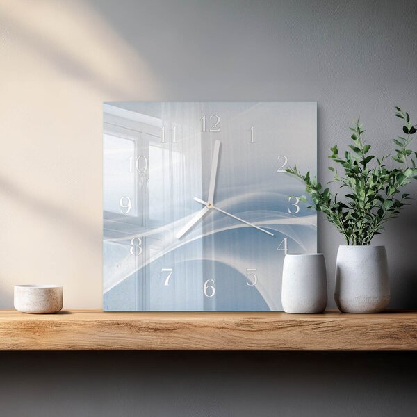 Skleněné hodiny Abstraktní čáry zskb-30x30-00082979