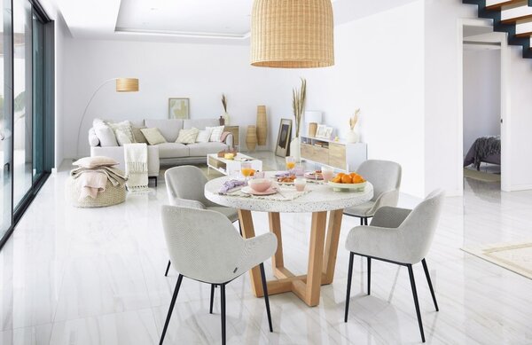 Růžová porcelánová mísa Kave Home Sayuri 24,3 cm