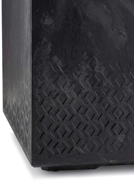 PLASTOVÝ KVĚTINÁČ NA KOLEČKÁCH BETONIQUE 60X40X40 CM IMITACE BETONU ČERNÁ