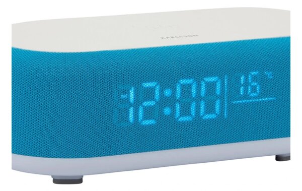 Stolní hodiny s budíkem, nabíječkou smartphonů a Bluetooth reproduktorem 6033BB Karlsson 20cm