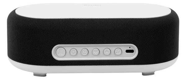 Stolní hodiny s budíkem, nabíječkou smartphonů a Bluetooth reproduktorem 6033BK Karlsson 20cm