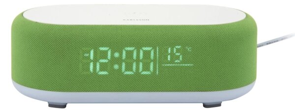Stolní hodiny s budíkem, nabíječkou smartphonů a Bluetooth reproduktorem 6033BG Karlsson 20cm