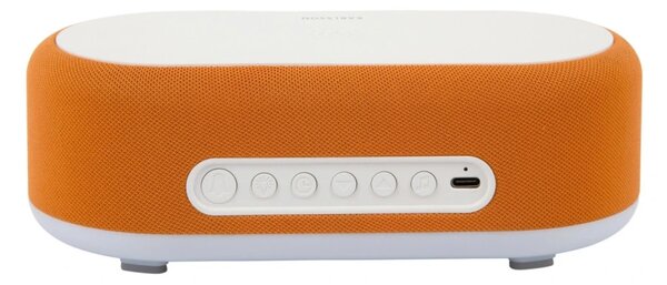 Stolní hodiny s budíkem, nabíječkou smartphonů a Bluetooth reproduktorem 6033OR Karlsson 20cm