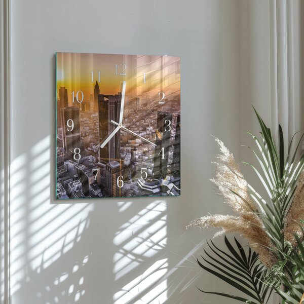 Skleněné hodiny Západ slunce zskb-30x30-00084213