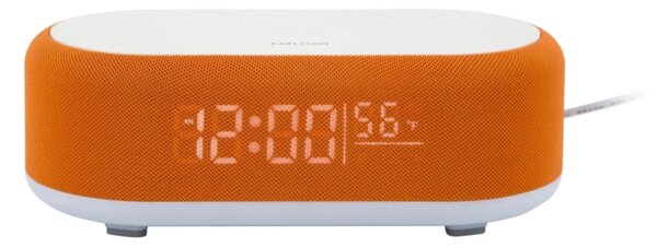 Stolní hodiny s budíkem, nabíječkou smartphonů a Bluetooth reproduktorem 6033OR Karlsson 20cm
