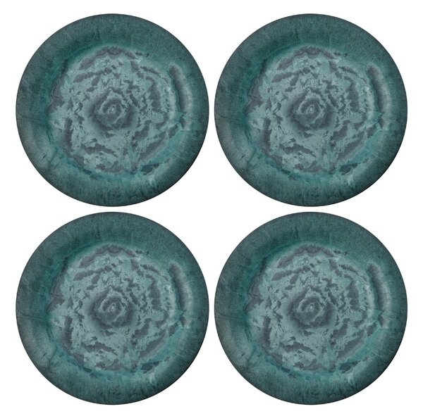 House Doctor Set čtyř zelených talířů Serveur ⌀ 24,4 cm
