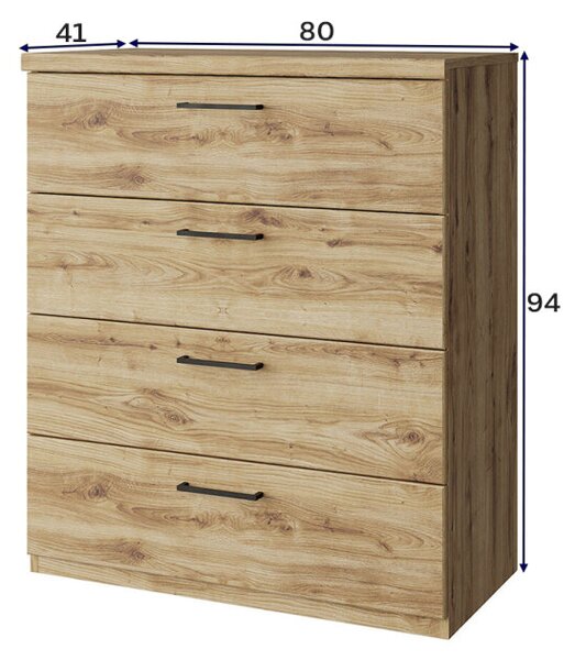 Komoda 4s dub navarra Doorset