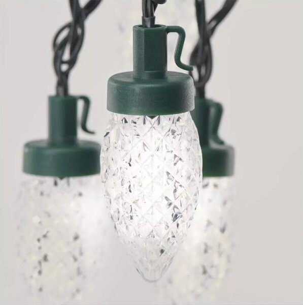 LED Venkovní řetěz 50xLED/8 funkcí 14,8 m IP44 studená bílá