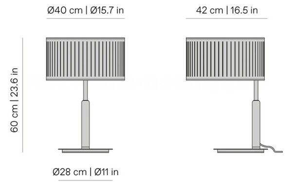 NOMON Nomon-LED luxusní stolní lampa Autumn Table 60cm/1x-E27/230V