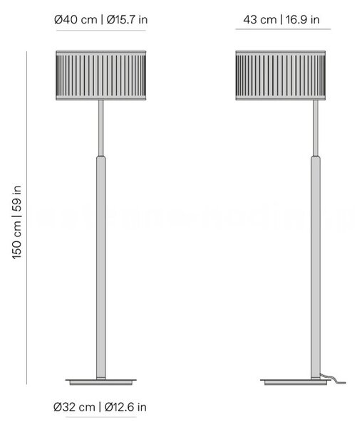 NOMON Nomon-LED luxusní stojací lampa Autumn Floor 150cm/1x-E27/230V