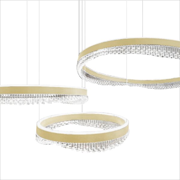 Závěsné LED svítidlo Preciosa, 3x LED 158w, 4000k, g