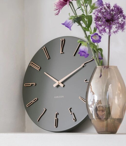 Designové nástěnné hodiny 6072GR Karlsson 40cm