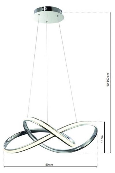 Závěsné LED svítidlo Cappio, 1x LED 36w, 4000k, ch