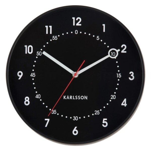 Designové nástěnné hodiny 6038BK Karlsson 32cm