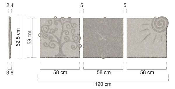 Designové hodiny 10-333-24 CalleaDesign 190cm