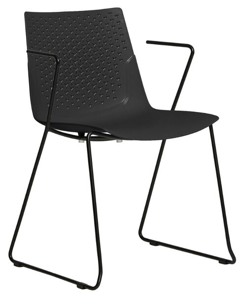 Černá plastová konferenční židle Marckeric Edda