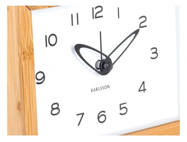 Designové hodiny s budíkem 6034WH Karlsson 19cm