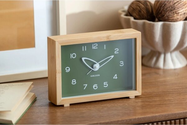 Designové hodiny s budíkem 6034GR Karlsson 19cm