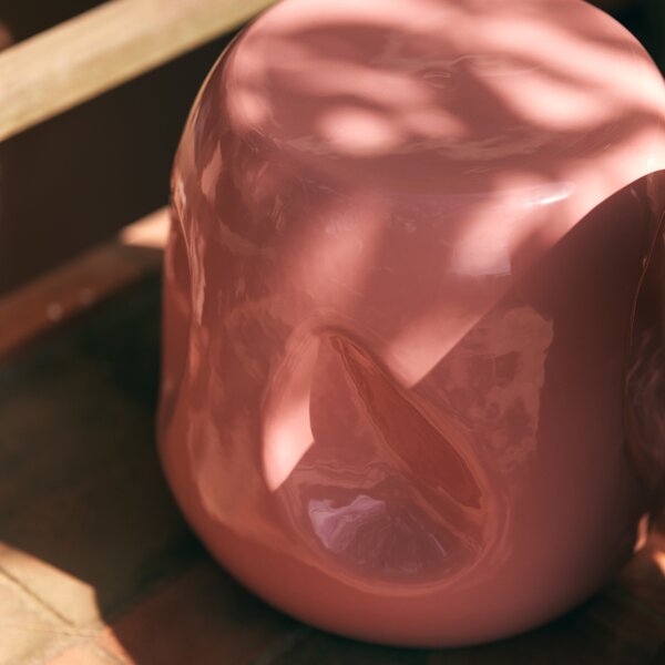 HKLIVING Růžový keramický odkládací stolek Currents 38 cm