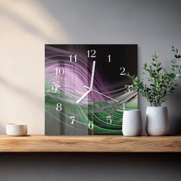 Skleněné hodiny Abstraktní umění zskb-30x30-00079541