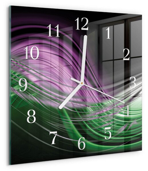 Skleněné hodiny Abstraktní umění zskb-30x30-00079541