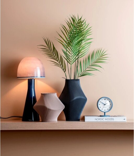 Designové stolní hodiny s budíkem 6027BL Karlsson 14cm