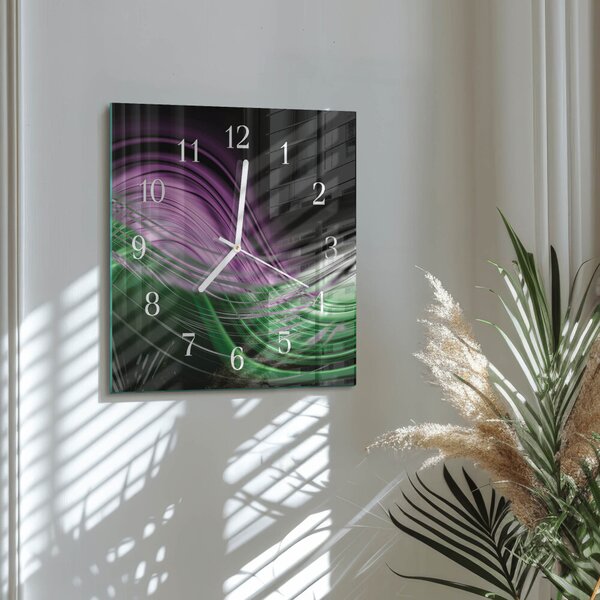 Skleněné hodiny Abstraktní umění zskb-30x30-00079541
