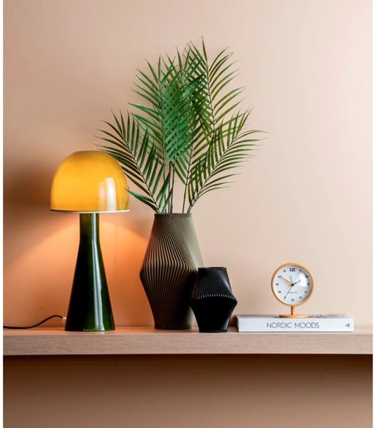 Designové stolní hodiny s budíkem 6027YE Karlsson 14cm