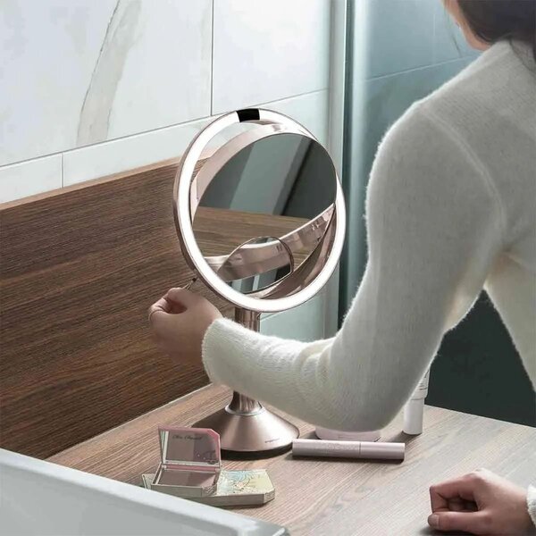 Simplehuman ST3034 Zrcadlo se sensorem Trio růžové zlato