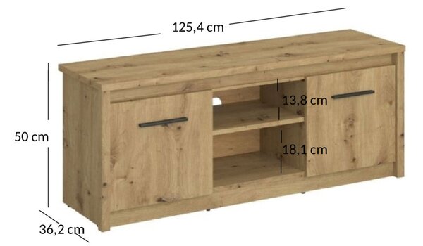 TV stolek 2d/125 dub artisan Ayson